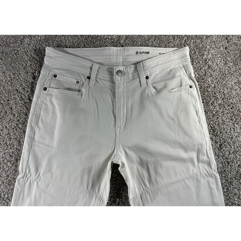 G/FORE G4 Mens 5-Pocket Golf Pants White Size 34/32